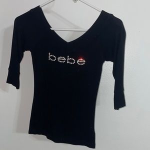 BEBE Black Top. Size XS